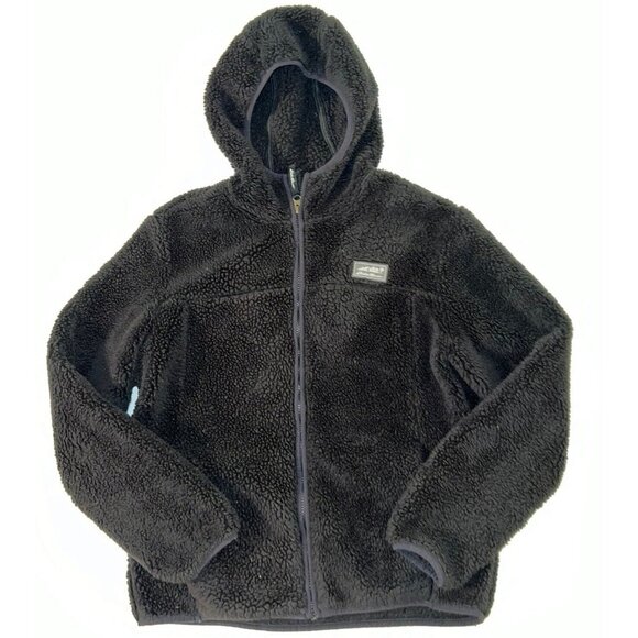 Girls Eddie Bauer Black Fleece Plush Full-Zip Up Jacket XL Size 14-16 (Womens S) - Picture 2 of 13